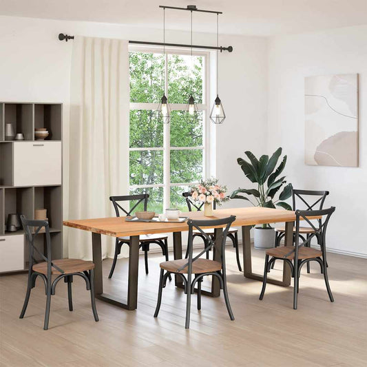 Dining Table Legs V-Shape 3 pcs Natural Steel 80x(72-73.3) cm Steel Dining Table Legs V-Shape 3 pcs Natural Steel 80x(72-73.3) cm Steel