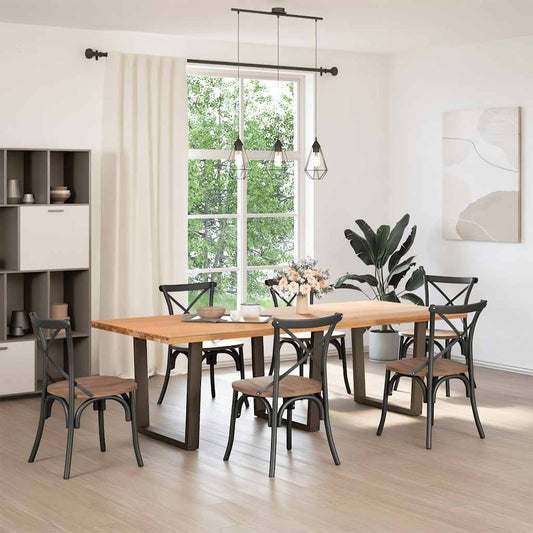 Dining Table Legs V-Shape 3 pcs Natural Steel 90x(72-73.3) cm Dining Table Legs V-Shape 3 pcs Natural Steel 90x(72-73.3) cm