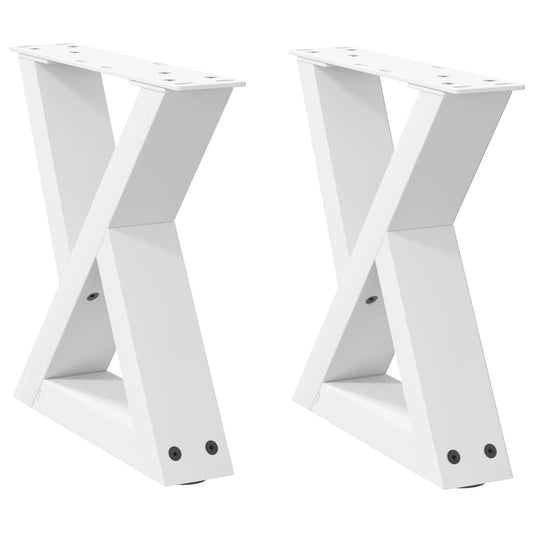 Coffee Table Legs 2 pcs White 30x(30-31.3) cm Steel Coffee Table Legs 2 pcs White 30x(30-31.3) cm Steel