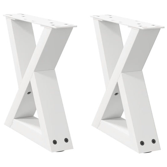 Coffee Table Legs 2 pcs White 40x(30-31.3) cm Steel Coffee Table Legs 2 pcs White 40x(30-31.3) cm Steel