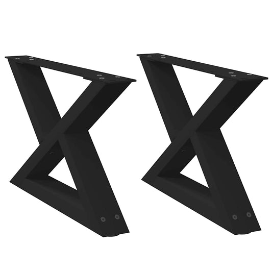 Coffee Table Legs 2 pcs Black 50x(30-31.3) cm Steel Coffee Table Legs 2 pcs Black 50x(30-31.3) cm Steel
