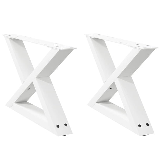 Coffee Table Legs 2 pcs White 50x(30-31.3) cm Steel Coffee Table Legs 2 pcs White 50x(30-31.3) cm Steel