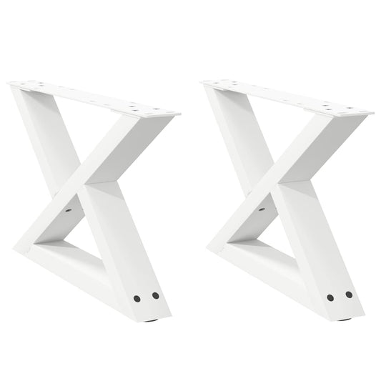 Coffee Table Legs 2 pcs White 60x(30-31.3) cm Steel Coffee Table Legs 2 pcs White 60x(30-31.3) cm Steel