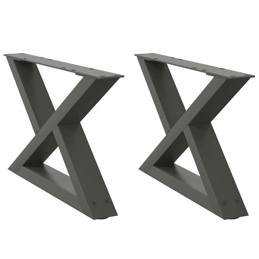 Coffee Table Legs 2 pcs Anthracite 60x(30-31.3) cm Steel Coffee Table Legs 2 pcs Anthracite 60x(30-31.3) cm Steel