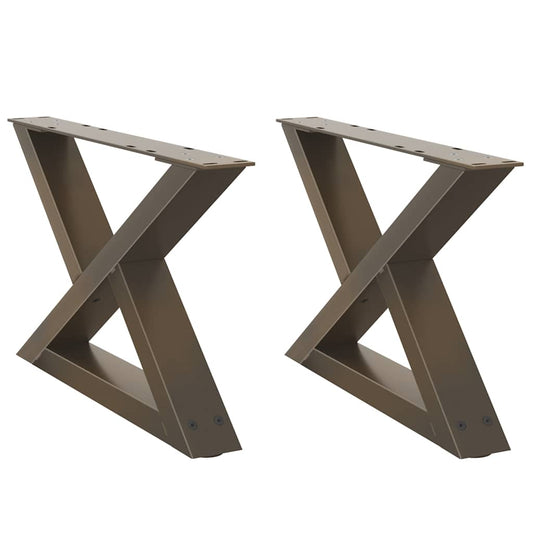 Coffee Table Legs 2 pcs Natural Steel 60x(30-31.3) cm Steel Coffee Table Legs 2 pcs Natural Steel 60x(30-31.3) cm Steel