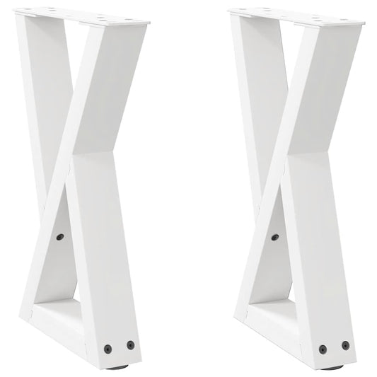 Coffee Table Legs 2 pcs White 28x(42-43.3) cm Steel Coffee Table Legs 2 pcs White 28x(42-43.3) cm Steel