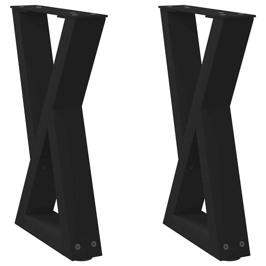 Coffee Table Legs 2 pcs Black 38x(42-43.3) cm Steel Coffee Table Legs 2 pcs Black 38x(42-43.3) cm Steel
