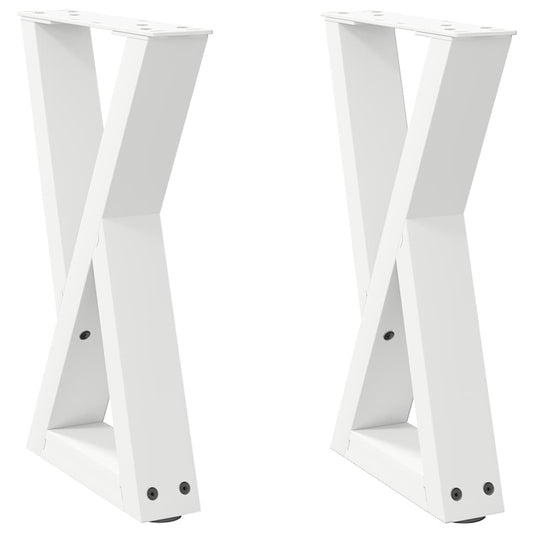 Coffee Table Legs 2 pcs White 38x(42-43.3) cm Steel Coffee Table Legs 2 pcs White 38x(42-43.3) cm Steel