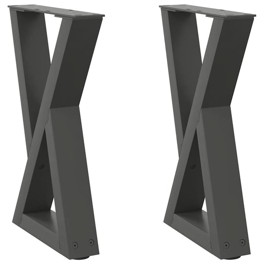 Coffee Table Legs 2 pcs Anthracite 38x(42-43.3) cm Steel Coffee Table Legs 2 pcs Anthracite 38x(42-43.3) cm Steel