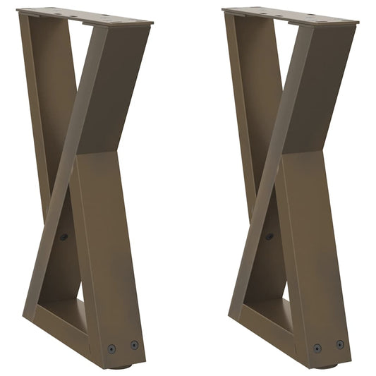 Coffee Table Legs 2 pcs Natural Steel 38x(42-43.3) cm Steel Coffee Table Legs 2 pcs Natural Steel 38x(42-43.3) cm Steel