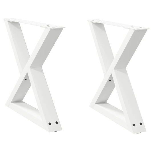 Coffee Table Legs 2 pcs White 50x(42-43.3) cm Steel Coffee Table Legs 2 pcs White 50x(42-43.3) cm Steel