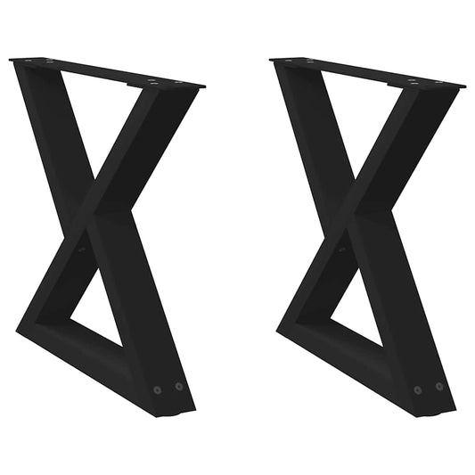 Coffee Table Legs 2 pcs Black 60x(42-43.3) cm Steel Coffee Table Legs 2 pcs Black 60x(42-43.3) cm Steel