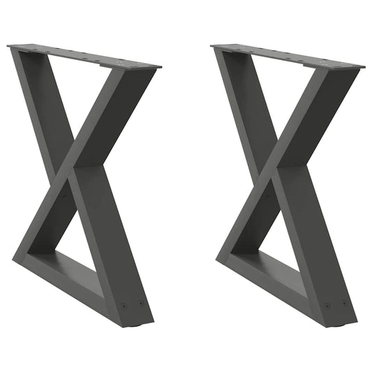 Coffee Table Legs 2 pcs Anthracite 60x(42-43.3) cm Steel Coffee Table Legs 2 pcs Anthracite 60x(42-43.3) cm Steel