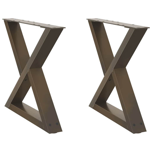 Coffee Table Legs 2 pcs Natural Steel 60x(42-43.3) cm Steel Coffee Table Legs 2 pcs Natural Steel 60x(42-43.3) cm Steel