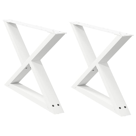 Coffee Table Legs 2 pcs White 70x(42-43.3) cm Steel Coffee Table Legs 2 pcs White 70x(42-43.3) cm Steel