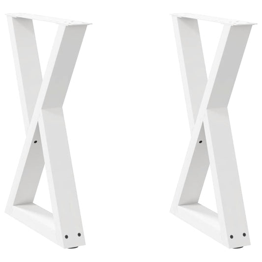 Dining Table Legs 2 pcs White 50x(72-73.3) cm Steel Dining Table Legs 2 pcs White 50x(72-73.3) cm Steel