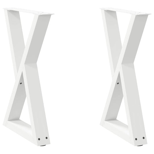 Dining Table Legs 2 pcs White 60x(72-73.3) cm Steel Dining Table Legs 2 pcs White 60x(72-73.3) cm Steel