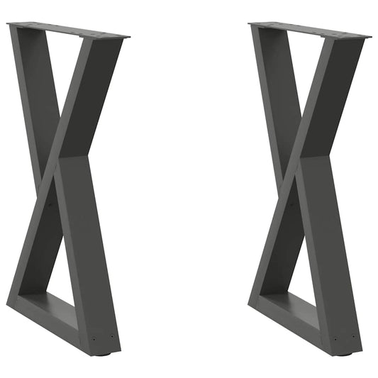 Dining Table Legs 2 pcs Anthracite 60x(72-73.3) cm Steel Dining Table Legs 2 pcs Anthracite 60x(72-73.3) cm Steel