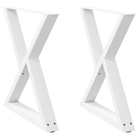Dining Table Legs 2 pcs White 70x(72-73.3) cm Steel Dining Table Legs 2 pcs White 70x(72-73.3) cm Steel