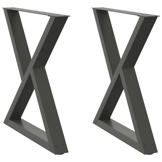 Dining Table Legs 2 pcs Anthracite 70x(72-73.3) cm Steel Dining Table Legs 2 pcs Anthracite 70x(72-73.3) cm Steel