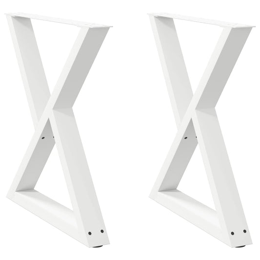 Dining Table Legs 2 pcs White 80x(72-73.3) cm Steel Dining Table Legs 2 pcs White 80x(72-73.3) cm Steel