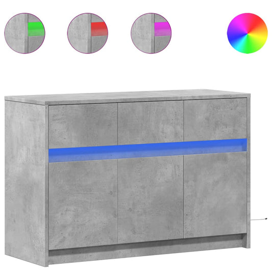 TV Cabinet with LED Concrete Grey 91x34x61 cm Engineered Wood TV Cabinet with LED Concrete Grey 91x34x61 cm Engineered Wood