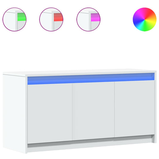 TV Cabinet with LED White 100x34x50 cm Engineered Wood TV Cabinet with LED White 100x34x50 cm Engineered Wood