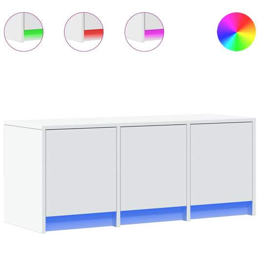 TV Cabinet with LED White 97x34x40 cm Engineered Wood TV Cabinet with LED White 97x34x40 cm Engineered Wood