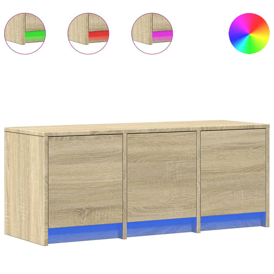 TV Cabinet with LED Sonoma Oak 97x34x40 cm Engineered Wood TV Cabinet with LED Sonoma Oak 97x34x40 cm Engineered Wood