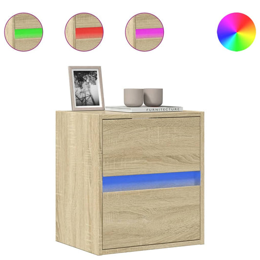TV Wall Cabinet with LED Lights Sonoma Oak 41x31x45 cm TV Wall Cabinet with LED Lights Sonoma Oak 41x31x45 cm