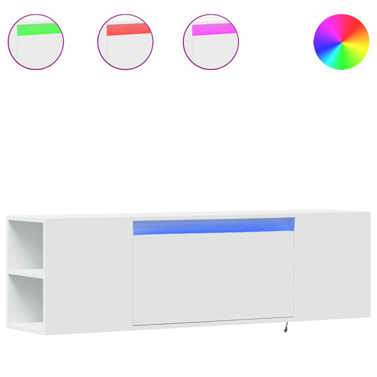 TV Wall Cabinet with LED Lights White 135x31x39,5 cm TV Wall Cabinet with LED Lights White 135x31x39,5 cm