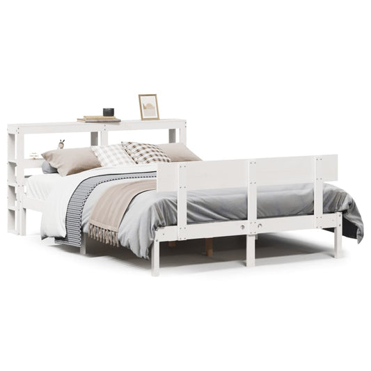 Bed Frame without Mattress White 120x190 cm Small Double Solid Wood Pine Bed Frame without Mattress White 120x190 cm Small Double Solid Wood Pine