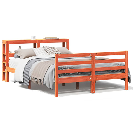 Bed Frame without Mattress Wax Brown 120x190 cm Small Double Solid Wood Pine Bed Frame without Mattress Wax Brown 120x190 cm Small Double Solid Wood Pine