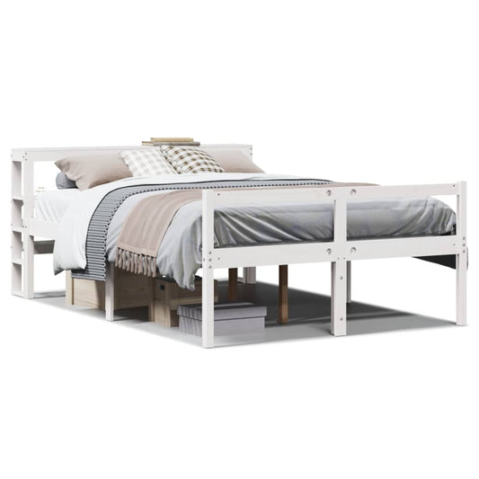 Senior Bed with Headboard without Mattress White 120x200 cm Senior Bed with Headboard without Mattress White 120x200 cm