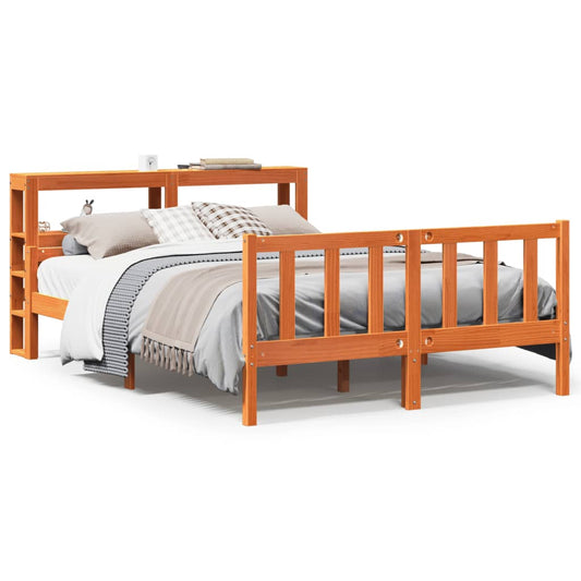 Bed Frame with Headboard without Mattress Wax Brown 160x200 cm Bed Frame with Headboard without Mattress Wax Brown 160x200 cm