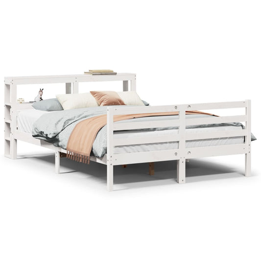 Bed Frame with Headboard without Mattress White 150x200 cm King Size Bed Frame with Headboard without Mattress White 150x200 cm King Size