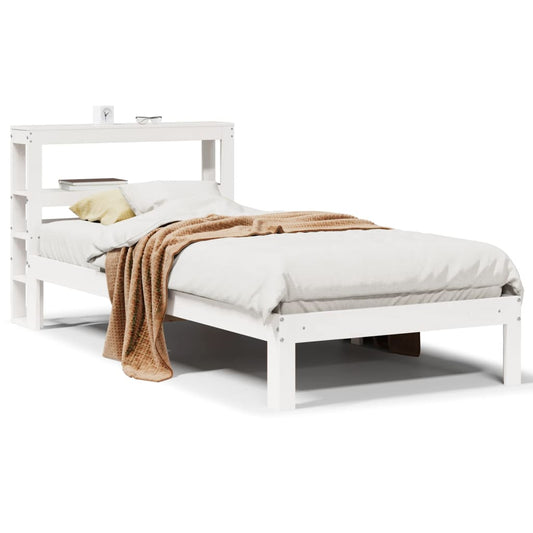 Bed Frame with Headboard without Mattress White 90x200 cm Bed Frame with Headboard without Mattress White 90x200 cm