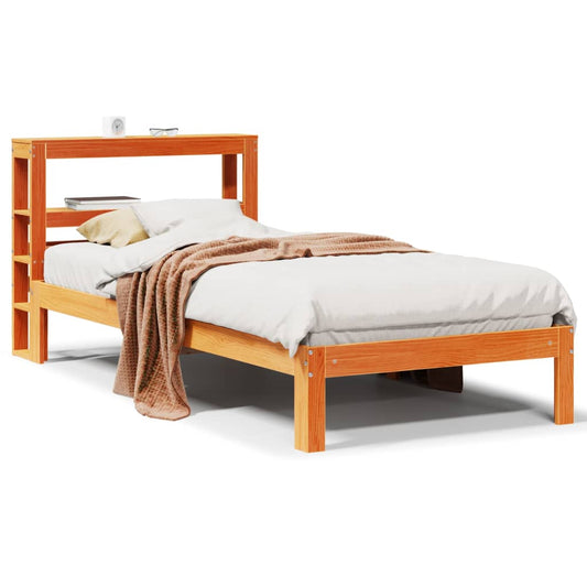 Bed Frame without Mattress Wax Brown 75x190 cm Small Single Solid Wood Pine Bed Frame without Mattress Wax Brown 75x190 cm Small Single Solid Wood Pine