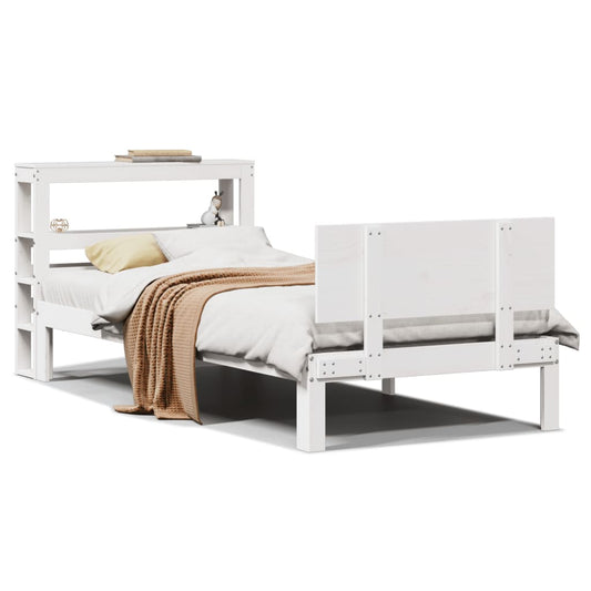 Bed Frame with Headboard without Mattress White 90x200 cm Bed Frame with Headboard without Mattress White 90x200 cm