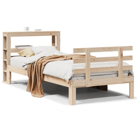 Bed Frame with Headboard without Mattress 75x190 cm Small Single Bed Frame with Headboard without Mattress 75x190 cm Small Single