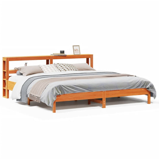 Bed Frame without Mattress Wax Brown 180x200 cm Super King Solid Wood Pine Bed Frame without Mattress Wax Brown 180x200 cm Super King Solid Wood Pine