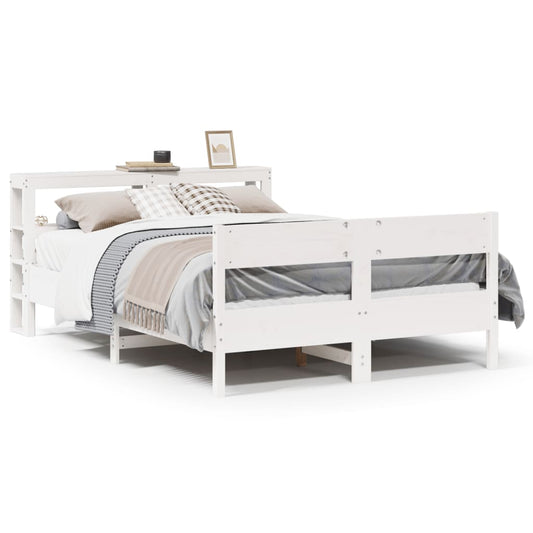 Bed Frame without Mattress White 120x200 cm Solid Wood Pine Bed Frame without Mattress White 120x200 cm Solid Wood Pine