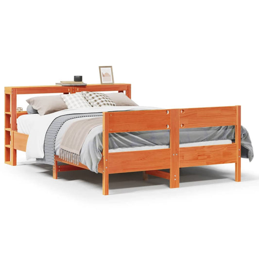 Bed Frame without Mattress Wax Brown 120x200 cm Solid Wood Pine Bed Frame without Mattress Wax Brown 120x200 cm Solid Wood Pine