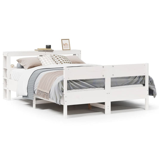 Bed Frame without Mattress White 120x190 cm Small Double Solid Wood Pine Bed Frame without Mattress White 120x190 cm Small Double Solid Wood Pine