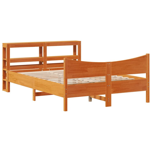 Bed Frame with Headboard Wax Brown 160x200 cm Solid Wood Pine Bed Frame with Headboard Wax Brown 160x200 cm Solid Wood Pine