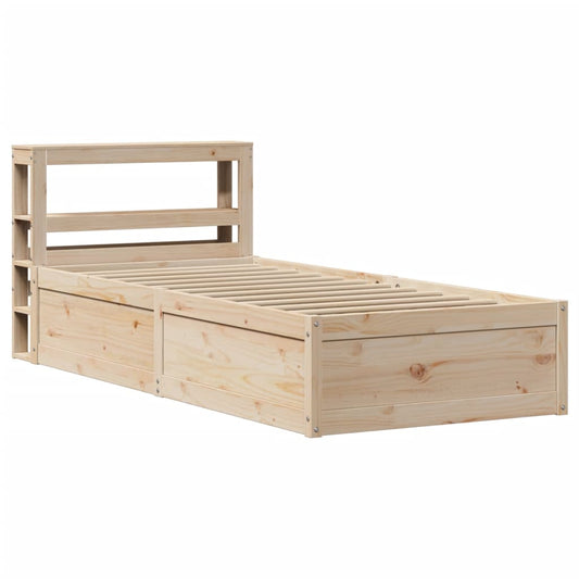 Bed Frame with Headboard 90x190 cm Single Solid Wood Pine Bed Frame with Headboard 90x190 cm Single Solid Wood Pine