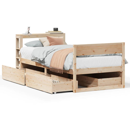 Bed Frame without Mattress 75x190 cm Small Single Solid Wood Pine Bed Frame without Mattress 75x190 cm Small Single Solid Wood Pine