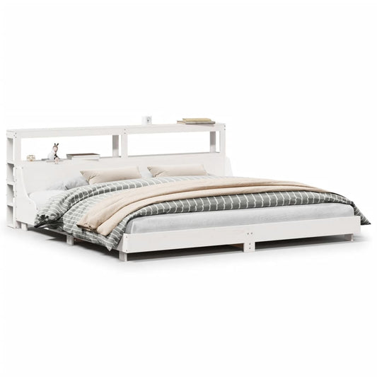 Bed Frame without Mattress White 180x200 cm Super King Solid Wood Pine Bed Frame without Mattress White 180x200 cm Super King Solid Wood Pine