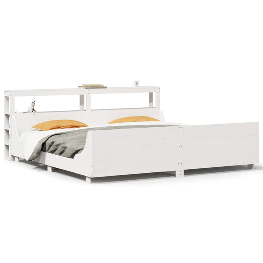 Bed Frame without Mattress White 180x200 cm Super King Solid Wood Pine Bed Frame without Mattress White 180x200 cm Super King Solid Wood Pine