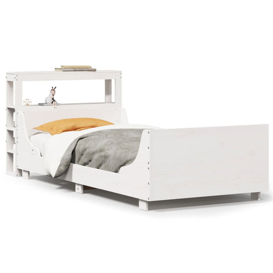 Bed Frame without Mattress White 90x200 cm Solid Wood Pine Bed Frame without Mattress White 90x200 cm Solid Wood Pine